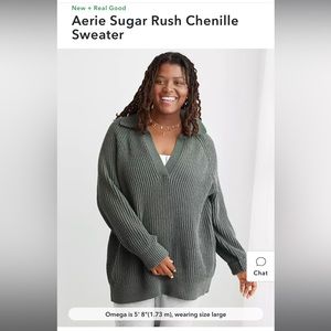 Aerie Sugar Rush Chenille Sweater size XS